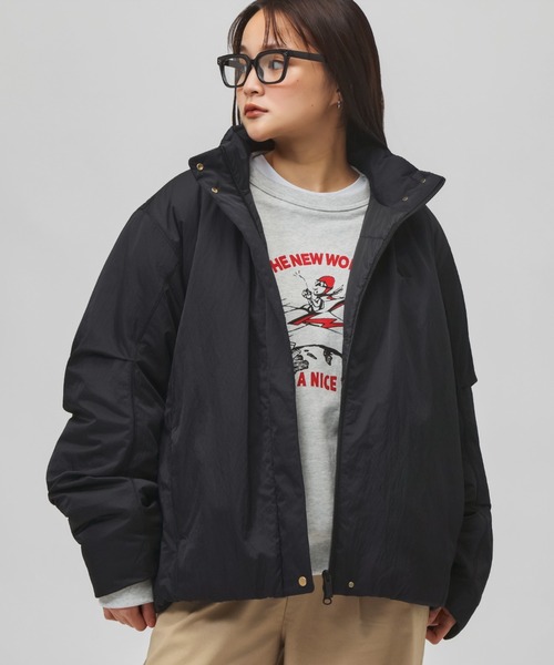 adidas（アディダス）の「【adidas×アルペン限定コレクション】アディダス adidas ラックスフロー しわ加工 ウーブン ルーズフィット パッドジャケット （ダウンジャケット/コート・レディース・オフホワイト/ブラック/グリーン・S/XL/L/M）」の3枚目の写真