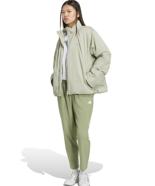 adidas（アディダス）の「【adidas×アルペン限定コレクション】アディダス adidas ラックスフロー しわ加工 ウーブン ルーズフィット パッドジャケット （ダウンジャケット/コート・レディース・オフホワイト/ブラック/グリーン・S/XL/L/M）」の7枚目の写真