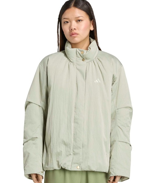 adidas（アディダス）の「【adidas×アルペン限定コレクション】アディダス adidas ラックスフロー しわ加工 ウーブン ルーズフィット パッドジャケット （ダウンジャケット/コート・レディース・オフホワイト/ブラック/グリーン・S/XL/L/M）」の5枚目の写真