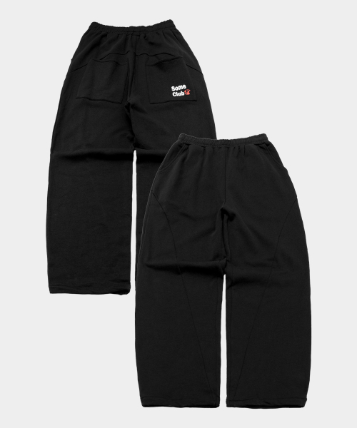 SOMEPLACE MAN（サムプレイス・マン）の「ポケットロゴレタリングインシジョンラインスウェットワイドトレーニングパンツ_3COLOR（スウェットパンツ・メンズ・ブラック/ネイビー/グレー・FREE）」の7枚目の写真