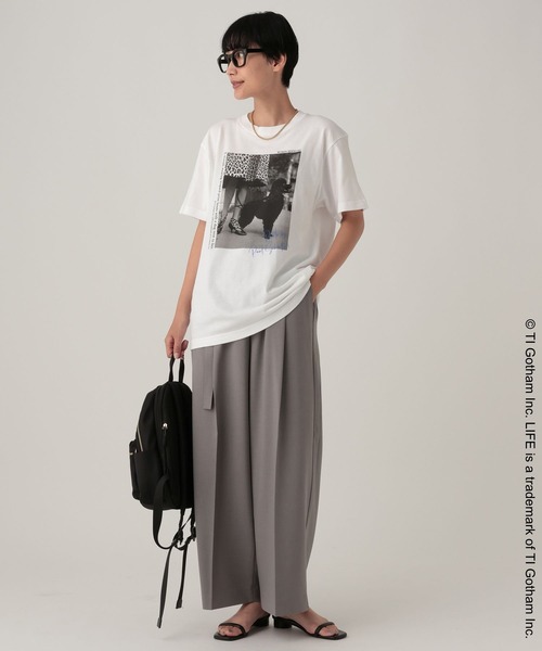 Elura(エルーラ)の「≪GOOD ROCK SPEED/グッドロックスピード≫ DOGプリントTシャツ/1057136(Tシャツ/カットソー・レディース・ホワイト/チャコールグレー・FREE)」の6枚目の写真