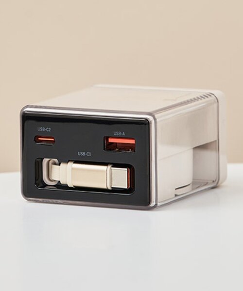 BIRTHDAY BAR(バースデイバー)の「USB急速充電器 USB PD(パワーデリバリー)対応 35W コード巻(スマホグッズ・レディース・ベージュ・0)」の8枚目の写真