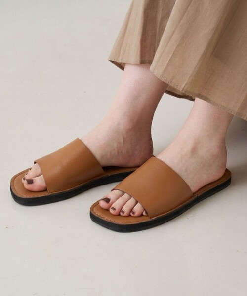 Waa.Studios/ワースタジオ】レザーフラットサンダル XP SANDAL