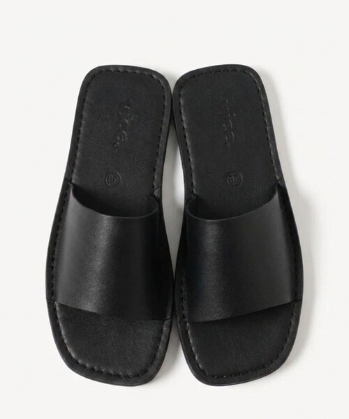 Rouge vif(ルージュヴィフ)の「【Waa.Studios/ワースタジオ】レザーフラットサンダル XP SANDAL(サンダル・レディース・ブラック/ブラウン・38/36/37)」の7枚目の写真