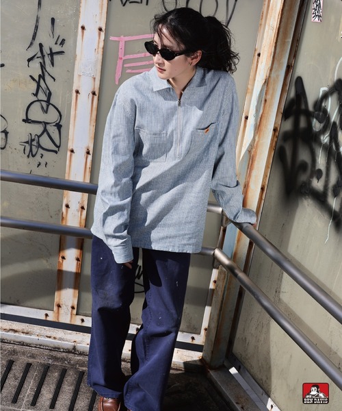 BEN DAVIS(ベンデイビス)の「【限定モデル】Gorila Cut with Paint〈Ben Davis Signature collection Curated by POGGY〉/ゴリラカット ペイント(チノパンツ・メンズ・ネイビー・W36xL32/W36xL30/W32xL32/W32xL30/W30xL32/W30xL30)」の11枚目の写真