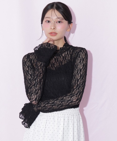 JILL by JILL STUART(ジルバイジルスチュアート)の「袖フレアレーストップス(Tシャツ/カットソー・レディース・ホワイト/ピンク/ブラック・FREE)」の19枚目の写真