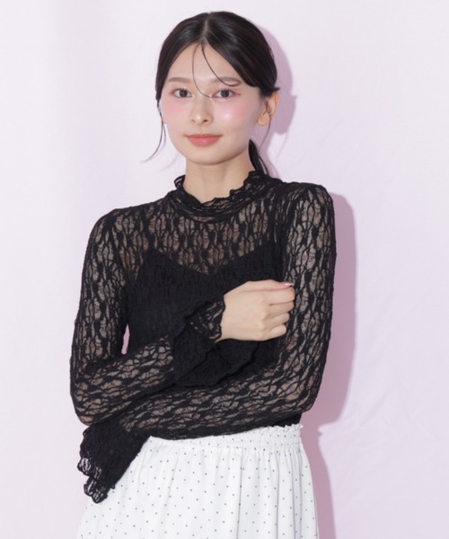 JILL by JILL STUART(ジルバイジルスチュアート)の「袖フレアレーストップス(Tシャツ/カットソー・レディース・ホワイト/ピンク/ブラック・FREE)」の20枚目の写真