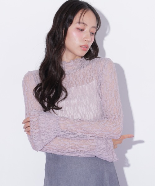 JILL by JILL STUART(ジルバイジルスチュアート)の「袖フレアレーストップス(Tシャツ/カットソー・レディース・ホワイト/ピンク/ブラック・FREE)」の10枚目の写真