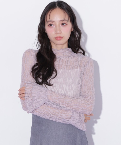JILL by JILL STUART(ジルバイジルスチュアート)の「袖フレアレーストップス(Tシャツ/カットソー・レディース・ホワイト/ピンク/ブラック・FREE)」の8枚目の写真
