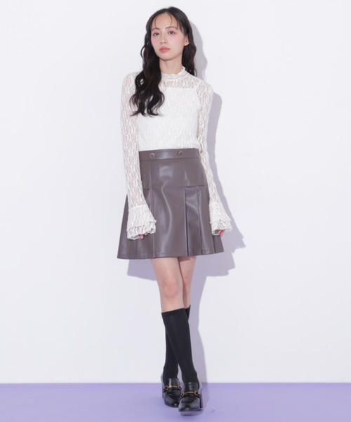 JILL by JILL STUART(ジルバイジルスチュアート)の「袖フレアレーストップス(Tシャツ/カットソー・レディース・ホワイト/ピンク/ブラック・FREE)」の5枚目の写真