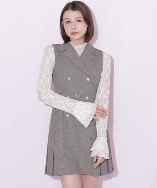 JILL by JILL STUART(ジルバイジルスチュアート)の「袖フレアレーストップス(Tシャツ/カットソー・レディース・ホワイト/ピンク/ブラック・FREE)」の6枚目の写真
