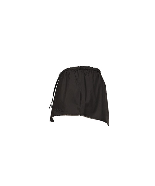 GLOWNY（グロウニ―）の「G CLASSIC LACE-UP MINI SKIRT（Tシャツ/カットソー・レディース・ブラック・OS）」の3枚目の写真