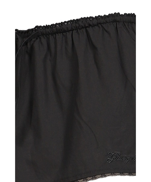 GLOWNY（グロウニ―）の「G CLASSIC LACE-UP MINI SKIRT（Tシャツ/カットソー・レディース・ブラック・OS）」の4枚目の写真