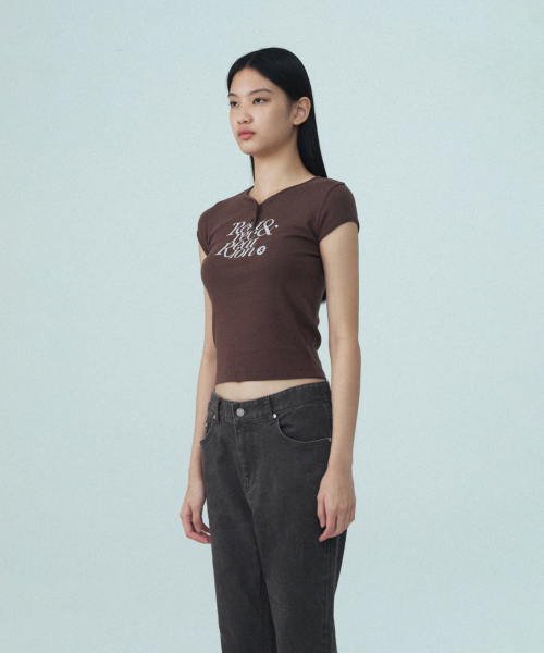 Rest&Recreation（レストアンドレクリエーション）の「CAP SLEEVE T-SHIRT - BROWN（Tシャツ/カットソー・レディース・その他・ONE）」の5枚目の写真