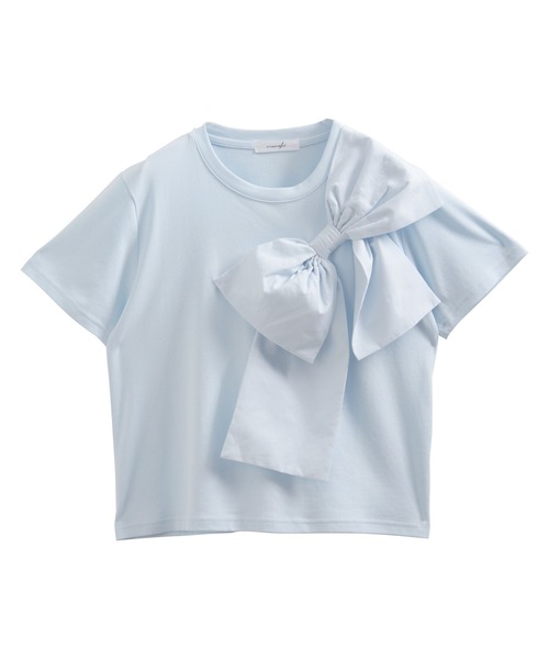 MERAKI(メラキ)の「ビッグリボントップス(その他トップス・レディース・ブラック×ベージュ/ブルー/ブラック/ホワイト・FREE)」の4枚目の写真