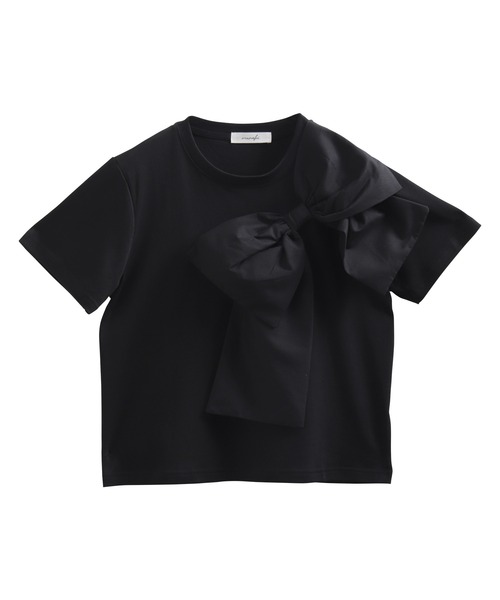 MERAKI(メラキ)の「ビッグリボントップス(その他トップス・レディース・ブラック×ベージュ/ブルー/ブラック/ホワイト・FREE)」の1枚目の写真