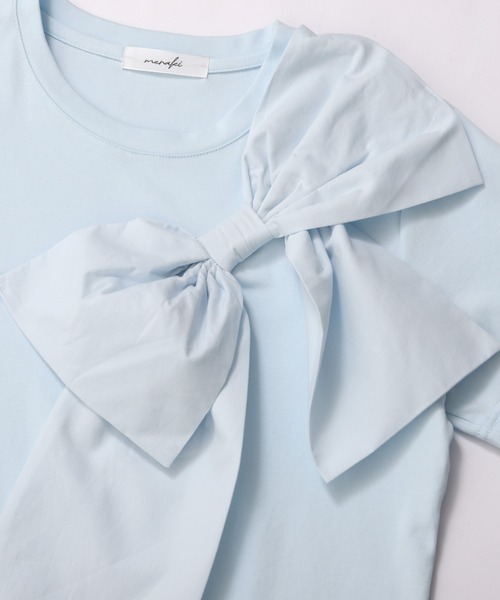 MERAKI(メラキ)の「ビッグリボントップス(その他トップス・レディース・ブラック×ベージュ/ブルー/ブラック/ホワイト・FREE)」の7枚目の写真