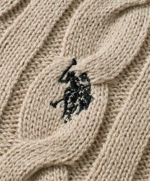U.S. POLO ASSN.(ユーエスポロアッスン)の「GeeRA別注【U.S. POLO ASSN.】ワンポイントVネックケーブルニット(ニット/セーター・レディース・ネイビー/グレー/ベージュ・X-LARGE/LARGE/MEDIUM/SMALL)」の19枚目の写真
