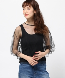 Ray BEAMS | ◇●FACTOTUM femme×Ray BEAMS / 別注 チュール プルオーバー(シャツ/ブラウス)