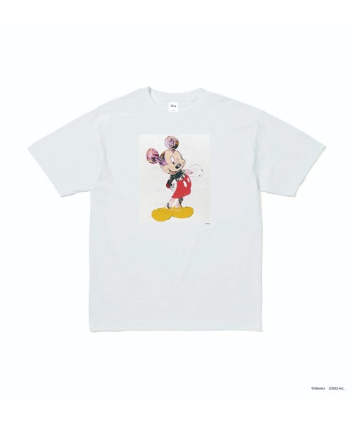 Disney(ディズニー)の「Mickey Mouse-happy face-/ T-shirt Designed by Yukimasa Ida(Tシャツ/カットソー・メンズ・ホワイト/ブラック・L/M/XXL/XL)」の1枚目の写真