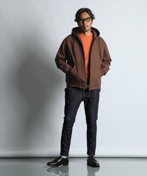 The DUFFER of ST.GEORGE(ザダファーオブセントジョージ)の「【WEB限定アイテム】DUCK PARKA:ダックパーカー / 製品洗い / ワークジャケット / ライトアウター / ハイブリッドパーカー(パーカー・メンズ・チャコールグレー/オリーブ/ブラウン・X-LARGE/LARGE/MEDIUM/SMALL)」の19枚目の写真