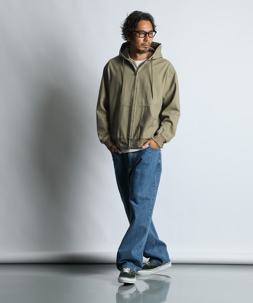 The DUFFER of ST.GEORGE(ザダファーオブセントジョージ)の「【WEB限定アイテム】DUCK PARKA:ダックパーカー / 製品洗い / ワークジャケット / ライトアウター / ハイブリッドパーカー(パーカー・メンズ・チャコールグレー/オリーブ/ブラウン・X-LARGE/LARGE/MEDIUM/SMALL)」の10枚目の写真