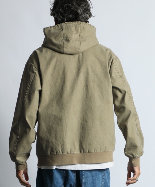 The DUFFER of ST.GEORGE(ザダファーオブセントジョージ)の「【WEB限定アイテム】DUCK PARKA:ダックパーカー / 製品洗い / ワークジャケット / ライトアウター / ハイブリッドパーカー(パーカー・メンズ・チャコールグレー/オリーブ/ブラウン・X-LARGE/LARGE/MEDIUM/SMALL)」の12枚目の写真