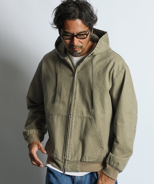 The DUFFER of ST.GEORGE(ザダファーオブセントジョージ)の「【WEB限定アイテム】DUCK PARKA:ダックパーカー / 製品洗い / ワークジャケット / ライトアウター / ハイブリッドパーカー(パーカー・メンズ・チャコールグレー/オリーブ/ブラウン・X-LARGE/LARGE/MEDIUM/SMALL)」の20枚目の写真