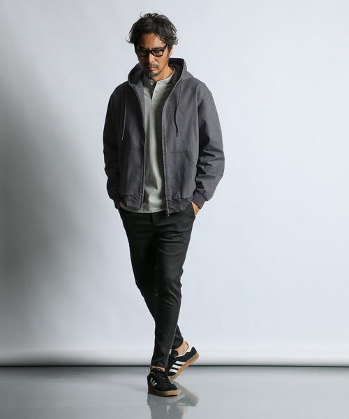 The DUFFER of ST.GEORGE(ザダファーオブセントジョージ)の「【WEB限定アイテム】DUCK PARKA:ダックパーカー / 製品洗い / ワークジャケット / ライトアウター / ハイブリッドパーカー(パーカー・メンズ・チャコールグレー/オリーブ/ブラウン・X-LARGE/LARGE/MEDIUM/SMALL)」の17枚目の写真