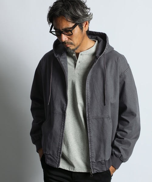The DUFFER of ST.GEORGE(ザダファーオブセントジョージ)の「【WEB限定アイテム】DUCK PARKA:ダックパーカー / 製品洗い / ワークジャケット / ライトアウター / ハイブリッドパーカー(パーカー・メンズ・チャコールグレー/オリーブ/ブラウン・X-LARGE/LARGE/MEDIUM/SMALL)」の16枚目の写真