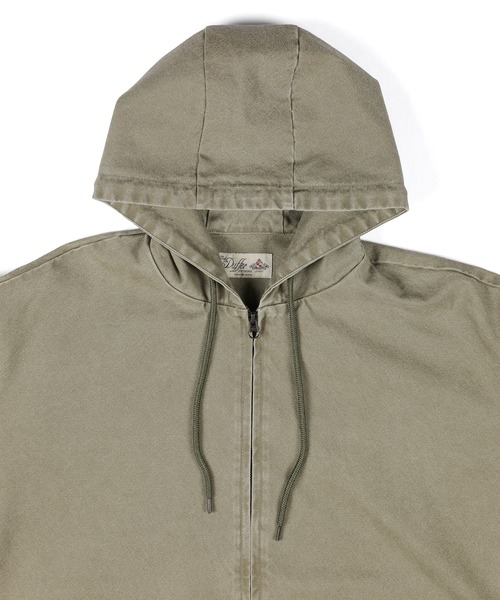 The DUFFER of ST.GEORGE(ザダファーオブセントジョージ)の「【WEB限定アイテム】DUCK PARKA:ダックパーカー / 製品洗い / ワークジャケット / ライトアウター / ハイブリッドパーカー(パーカー・メンズ・チャコールグレー/オリーブ/ブラウン・X-LARGE/LARGE/MEDIUM/SMALL)」の6枚目の写真