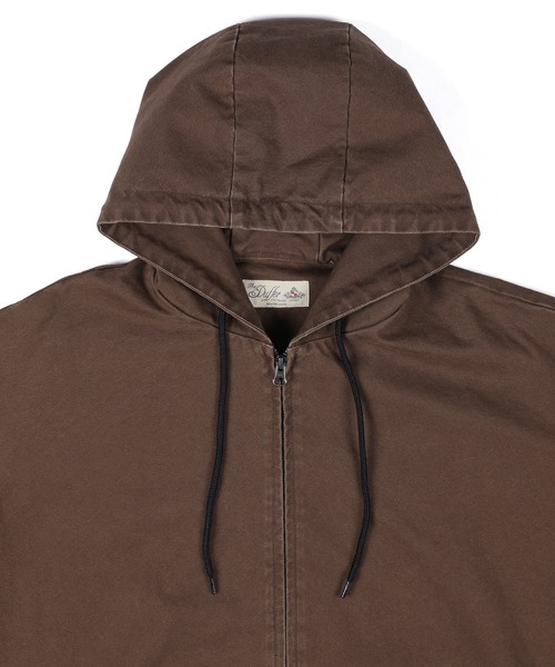 The DUFFER of ST.GEORGE(ザダファーオブセントジョージ)の「【WEB限定アイテム】DUCK PARKA:ダックパーカー / 製品洗い / ワークジャケット / ライトアウター / ハイブリッドパーカー(パーカー・メンズ・チャコールグレー/オリーブ/ブラウン・X-LARGE/LARGE/MEDIUM/SMALL)」の5枚目の写真