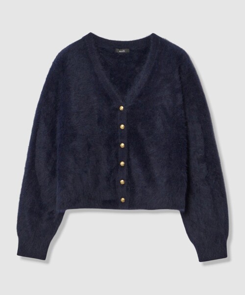 allureville(アルアバイル)の「カシミヤブレンドファー加工Vカーディガン(カーディガン/ボレロ・レディース・オフホワイト/モカ/ネイビー・2)」の17枚目の写真