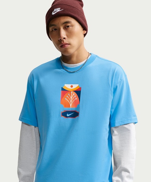 NIKE(ナイキ)の「ナイキ NIKE ナイキ NSW LSE パーム ツリー NIK S/S Tシャツ(Tシャツ/カットソー・メンズ・ホワイト/イエロー/サックスブルー・L/LL/M/3L/S)」の3枚目の写真