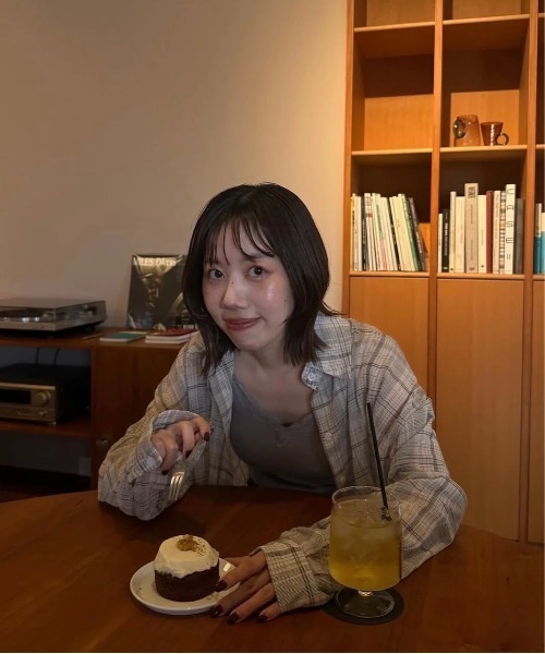 lawgy(ラウジー)の「airy loose check shirt / エアリールースチェックシャツ(シャツ/ブラウス・レディース・ホワイト/ブラック・FREE)」の16枚目の写真