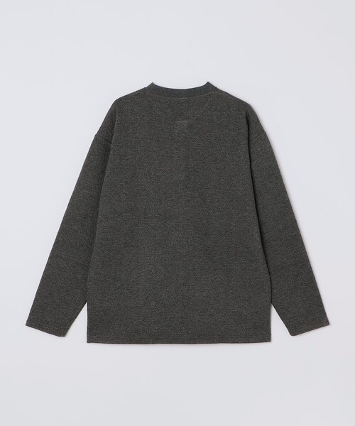 SHIPS any(シップス エニィ)の「〈洗濯機可能〉フクレ ジャカード リラックス ヘンリーネックTシャツ(ロンT)◇(Tシャツ/カットソー・メンズ・チャコールグレー/ブラック/グレー・MEDIUM/LARGE/X-LARGE)」の18枚目の写真