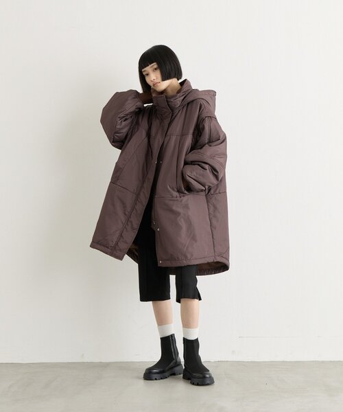 CIAOPANIC TYPY(チャオパニックティピー)の「∴【保温中綿・撥水】ロングモンスターパーカー(モッズコート・レディース・ブラック/ブラウン/カーキ・ONE SIZE)」の12枚目の写真