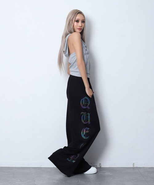BLACKQUEEN(ブラッククイーン)の「【BLACKQUEEN】リフレクタープリントパンツ(スウェットパンツ・レディース・ホワイト/ブラック・M)」の14枚目の写真