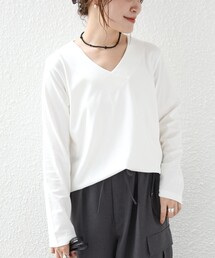 【WEB限定】〈ネックが選べる〉オーガニックコットン バリエーション ネック ロングスリーブ TEE