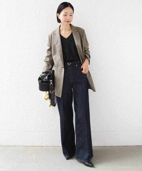 SHIPS(シップス)の「【WEB限定】〈ネックが選べる〉オーガニックコットン バリエーション ネック ロングスリーブ TEE(Tシャツ/カットソー・レディース・ブラック/パープル/ネイビー/ブラウン/オフホワイト/ホワイト系/ブラック系/ブラウン系/ネイビー系/パープル系・ONE SIZE)」の11枚目の写真