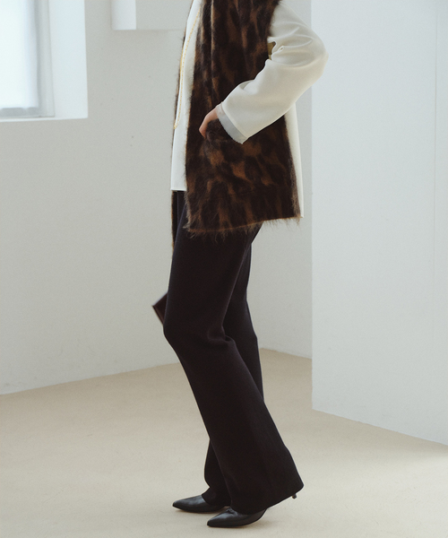 VERMEIL par iena(ヴェルメイユパーイエナ)の「ミラノリブ パンツ(その他パンツ・レディース・グレー/ブラック・36/38)」の5枚目の写真