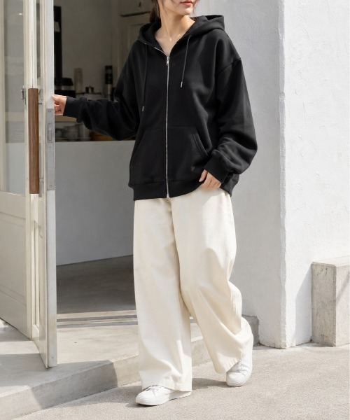 Mku Ekta(ムクエクタ)の「ジップアップパーカー(パーカー・レディース・ブラック/グレー・L/M)」の11枚目の写真