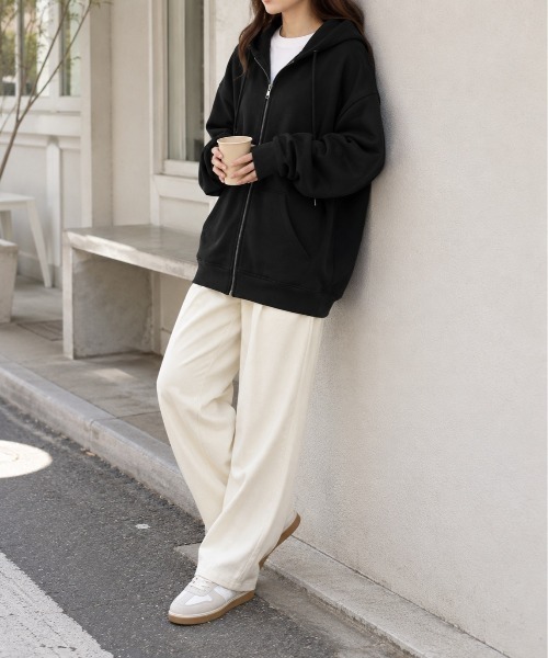 Mku Ekta(ムクエクタ)の「ジップアップパーカー(パーカー・レディース・ブラック/グレー・L/M)」の8枚目の写真