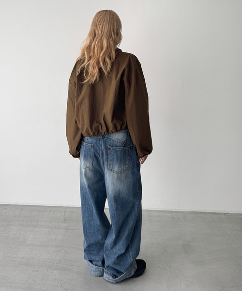 CANAL JEAN(キャナルジーン)の「El mar スタンドカラードローストリングジャケット(ブルゾン・レディース・ブラウン/ブラック・ONE SIZE)」の5枚目の写真