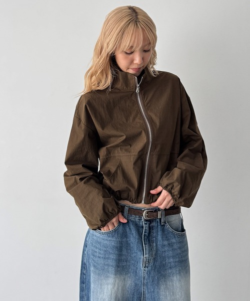 CANAL JEAN(キャナルジーン)の「El mar スタンドカラードローストリングジャケット(ブルゾン・レディース・ブラウン/ブラック・ONE SIZE)」の7枚目の写真