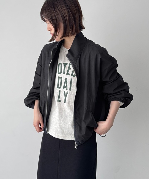 CANAL JEAN(キャナルジーン)の「El mar スタンドカラードローストリングジャケット(ブルゾン・レディース・ブラウン/ブラック・ONE SIZE)」の8枚目の写真