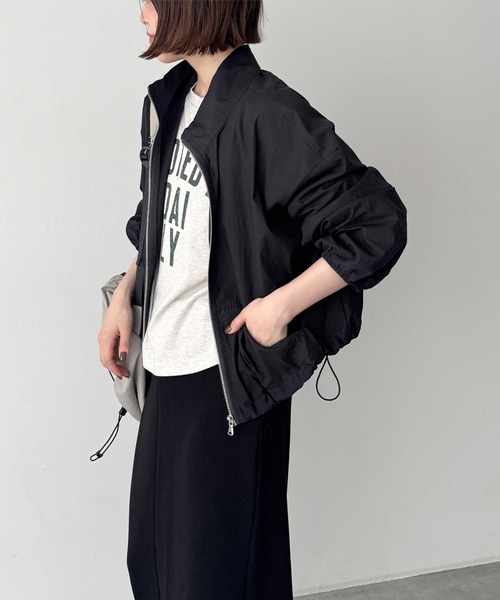 CANAL JEAN(キャナルジーン)の「El mar スタンドカラードローストリングジャケット(ブルゾン・レディース・ブラウン/ブラック・ONE SIZE)」の9枚目の写真