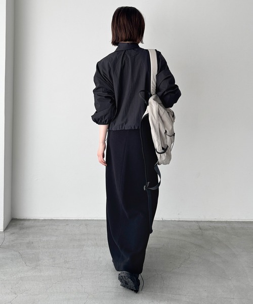 CANAL JEAN(キャナルジーン)の「El mar スタンドカラードローストリングジャケット(ブルゾン・レディース・ブラウン/ブラック・ONE SIZE)」の10枚目の写真
