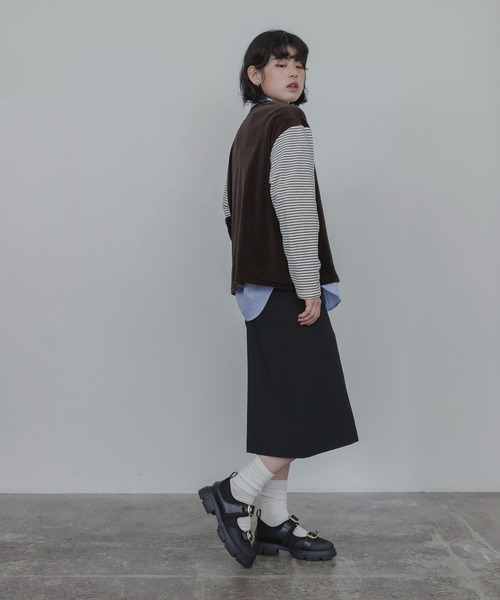Eimee Law(エイミーロウ)の「4TEXコットンベロア&フロッキーレーストップス(その他トップス・レディース・ブラウン/アイボリー・FREE)」の5枚目の写真