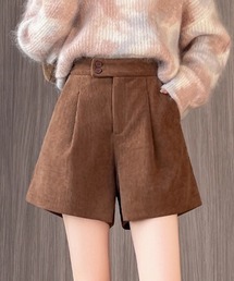 コーデュロイタックデザインショートパンツ